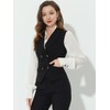 Allegra K Women's Sleeveless Suit Vest, Elegant, Double Breasted, Black