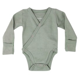 L'ovedbaby Unisex Baby Organic Cotton Kimono Bodysuit - Green - 6-9 Months