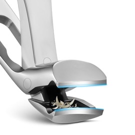 FVION Nail Clippers Large with Curved Head, Toenail Clippers for Seniors, Thick Nails with Nail Catcher, Toenail Clippers Precision for Men and Women (Silver)