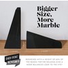 Ottimo Premium Polished Stone Marble 6" Book Ends for Bookshelf
