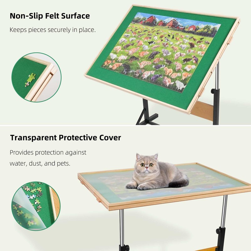 ALL4JIG 2000 Pieces Puzzle Table for Adults Gifts, Wooden Jigsaw