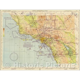 Historic Map - Mojave Desert (404) World Aeronautical Chart, 1946, U.S. Coast & Geodetic Survey - Vintage Wall Art 24in x 18in
