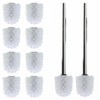 Daloual - 10 x Replacement Toilet Brush Head White Diameter