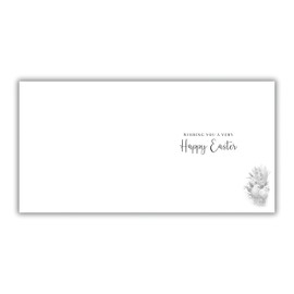 Noel Tatt Easter Greeting Cards Pack of 4 - Happy Easter Cards with Rabbit, Chicks and Spring Flowers Design - Cards for Women, Children