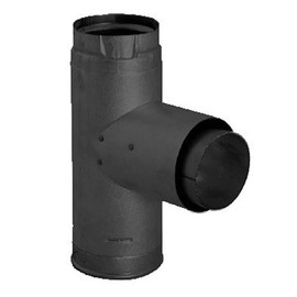 M&G DuraVent 4PVP-TADB 4 Inch Pelletvent Pro Adaptor Tee Black