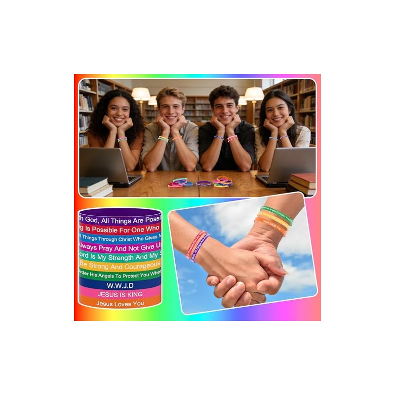 100-Pack Inspirational Bible Verse Bracelets – Christian Wristbands for Bulk