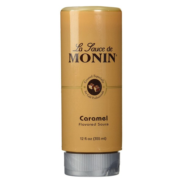 Monin - Gourmet Caramel Sauce, Rich and Buttery, Great for Desserts, Coffee, and Snacks, Gluten-Free, Non-GMO (12 Ounce)