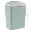 Xeabia 20 L Swing Top Trash Bin, Plastic Trash Can
