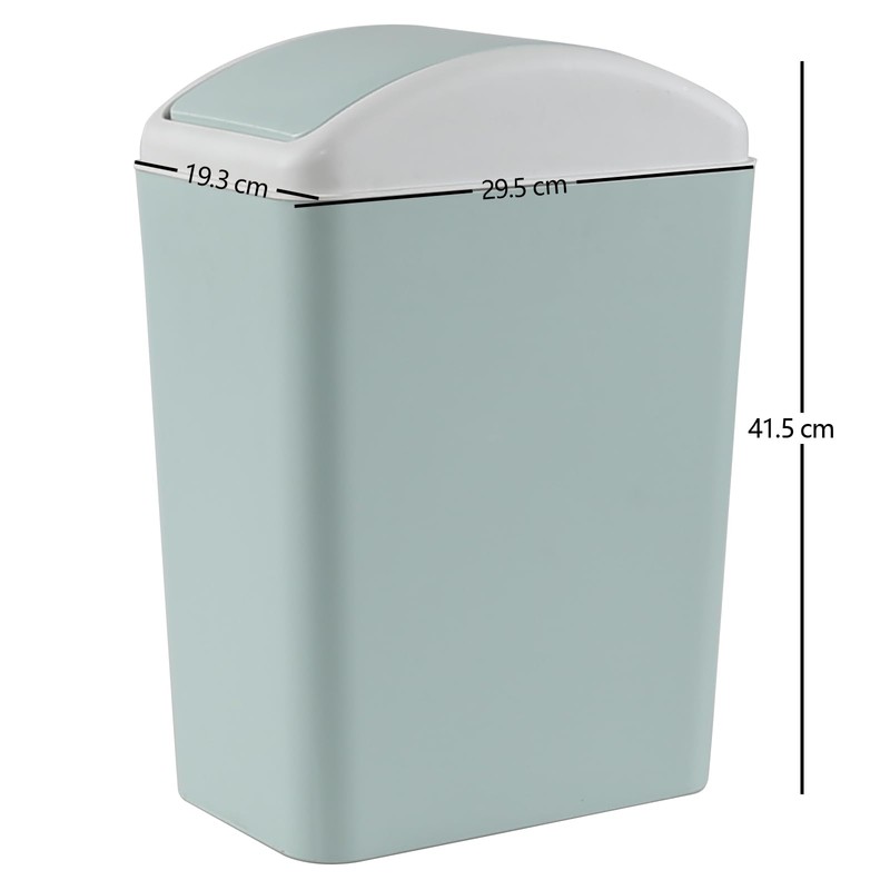 Xeabia 20 L Swing Top Trash Bin, Plastic Trash Can