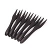 BambooMN Reusable Bamboo Appetizer Forks Picks 3.5" Black, 10 Pcs