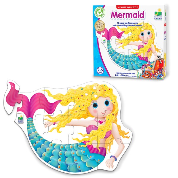 The Learning Journey - My First Big Floor Puzzle - Mermaid - Mermaid Puzzle for Kids - Toddler Games & Gifts for Boys & Girls Ages 2 Years and Up - Award Winning Games and Puzzles