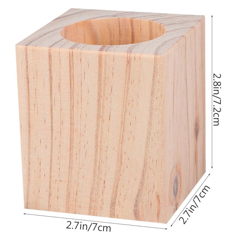 NUOBESTY Solid Wooden Round Furniture Leg Risers Blank Wood Lifters