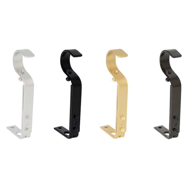 Adjustable Curtain Rod Brackets, 2 Pcs Premium Rod Brackets for