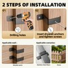 MooxHAI 6 Pcs 4" x 4" Strap Post Ties,Heavy Duty