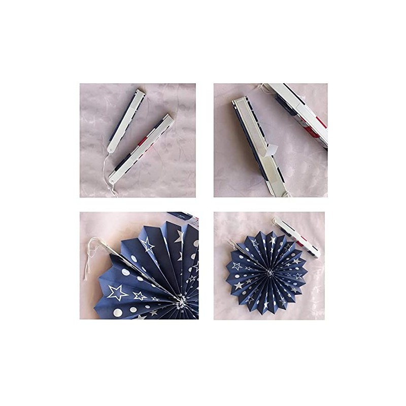 Happium Set of 6 Mixed Hanging Paper Fans