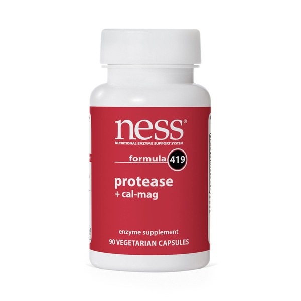 NESS Enzymes Protease w/Cal-Mag #419 90 caps