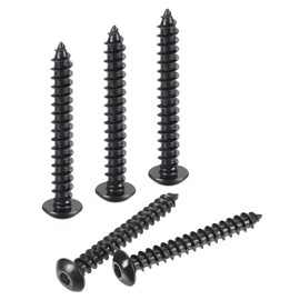 sourcing map Hex Socket Self Tapping Screws, M5 x 40mm Carbon Steel Wood Screw 50pcs