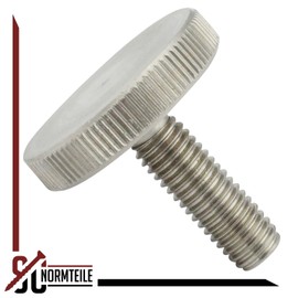 Thumb screw (low shape) – M6 x 20 – (1 piece) – DIN 653 – made of stainless steel A1 VA – Niro – SC653 SC-Normteile®