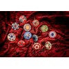 Mix of Vintage Ceramic Knobs, Pack of 12, Flower Design