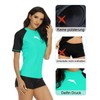 Halcurt UV Shirt, Women's Short-Sleeved Rash Guard UPF 50+ Swimming
