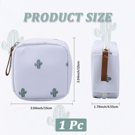 CREATCABIN Small Makeup Bag Purse Organizer Pouches Cactus Decorative Zipper Handbag Lipstick Cosmetic Storage Bag Waterproof Organizer Pouches for Women Gifts Travel Accessories 3.94x3.94x1.79in