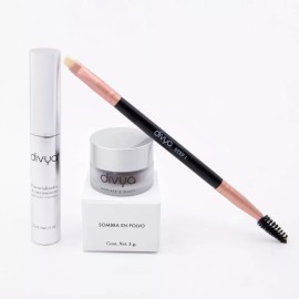 Divya Kit Potencializador + Pincel 2 En 1 + Sombra En Polvo Divya