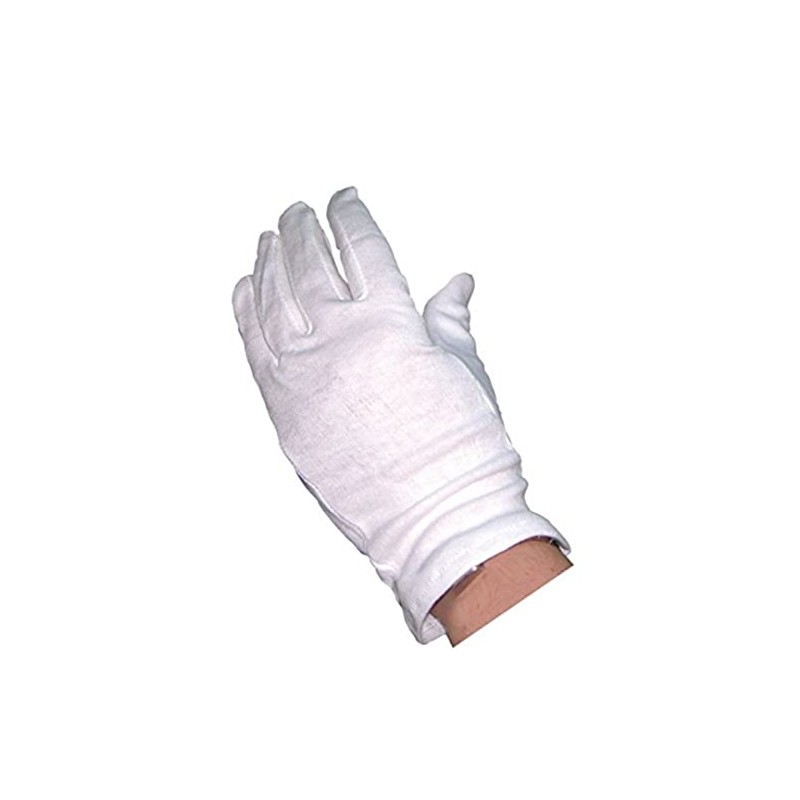 Genware NEV-GINCWO Cotton Glove, 10 Pairs, White
