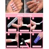500 PCS Nail Tips Acrylic Flake Nails, 10 Sizes Full