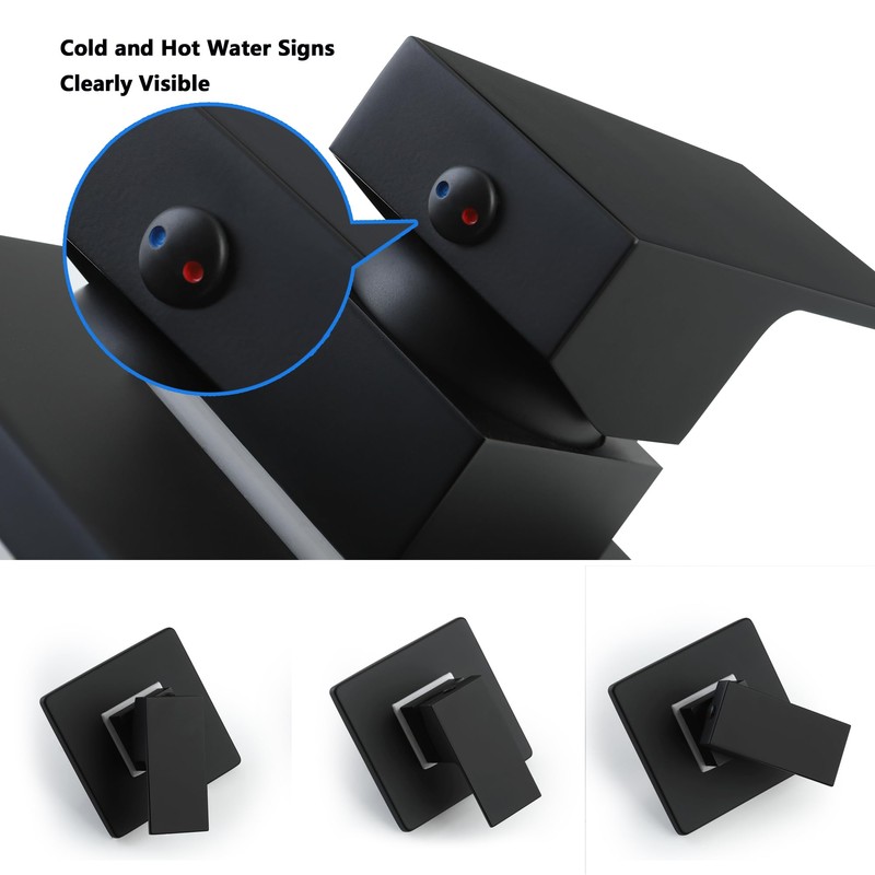 SKOWLL Rain Head Shower Kit Wall Mounted LED Shower Faucet