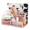 EXERZ Table Organiser/Desk Organiser/Desk Tidy/Pen Holder/Multifunctional Organiser (Rose Gold)
