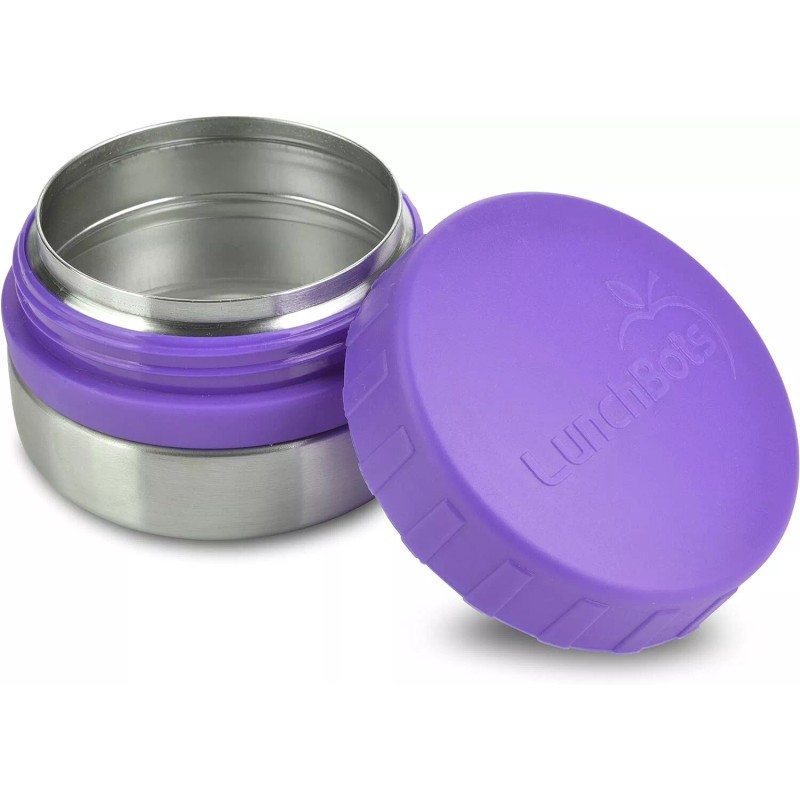 LunchBots 4oz Rounds Leak Proof Stainless Steel Container Jar (2PK)