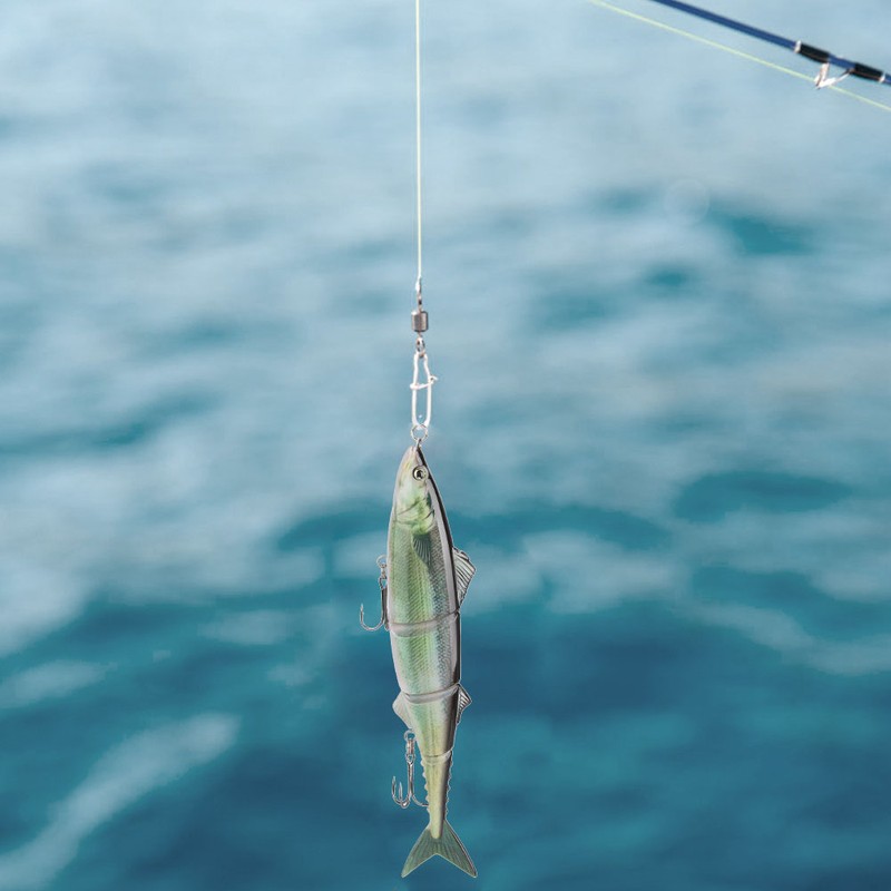 Multiple Segments Bait Fish Lure with Treble Hook Sea Fishing