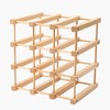 Wooden Wine Racks Countertop, 4-Tier Stackable Wine Storage Racks Hold