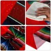 Oudain 6 Pcs Fiesta Tablecloth 84 Inch Plastic Tablecover Waterproof