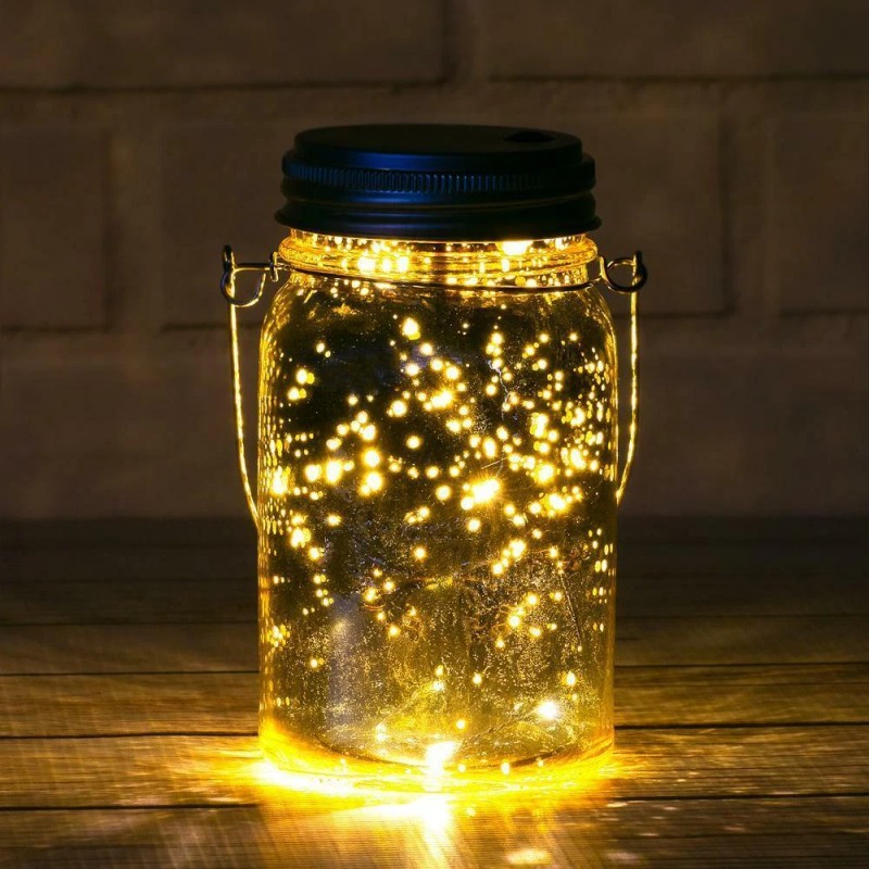 Fantado (6-Pack) Fantado Regular Mouth Gold Mercury Glass Mason Jar