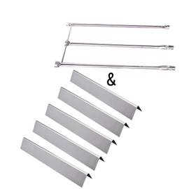 Gassaf 15.3inch Flavorizer bars and 18inch Burner Tube Set Replace for Weber Spirit 300 Series Spirit E310, E320, S310 S320, Part kit Replace for Weber 7636 69787