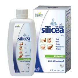Hübner Original Silicea Gel 17 fl oz / 500 ml, 5 Pack, for Hair, Skin, Nails, and Connective Tissue, Pure Colloidal Silica Gel Formula, No Additives or Preservatives