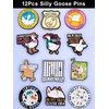 Anjulery Silly Goose Enamel Pins Set – 12-Pack Funny Goose-Themed