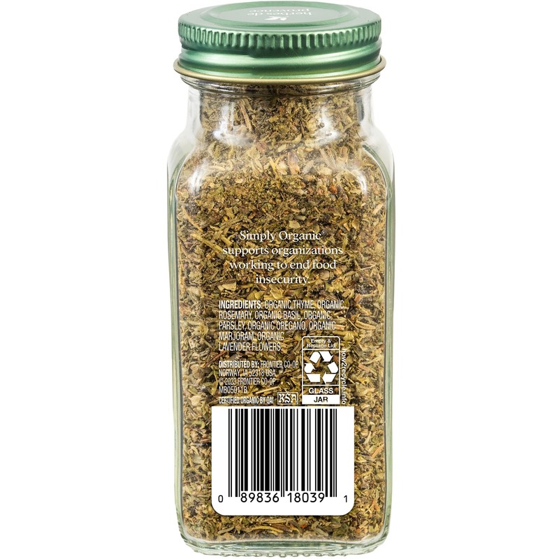 Simply Organic Herbs De Provence, 1-Ounce Jar, French Blend of