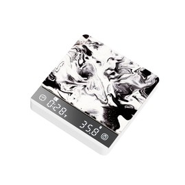 Matrix S3 Metal Pcket Coffee Scale, with Timer, Basic Espresso, Flow Rate, Powder Liquid Ratio, White