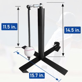 CAMNWAMN Portable Baseball/Softball Swing Trainer with The Tethered Ball, Hit Away Baseball Swing Trainer System, Easy Setup On Fence Hitting/Batting Trainer with Auto Reset.