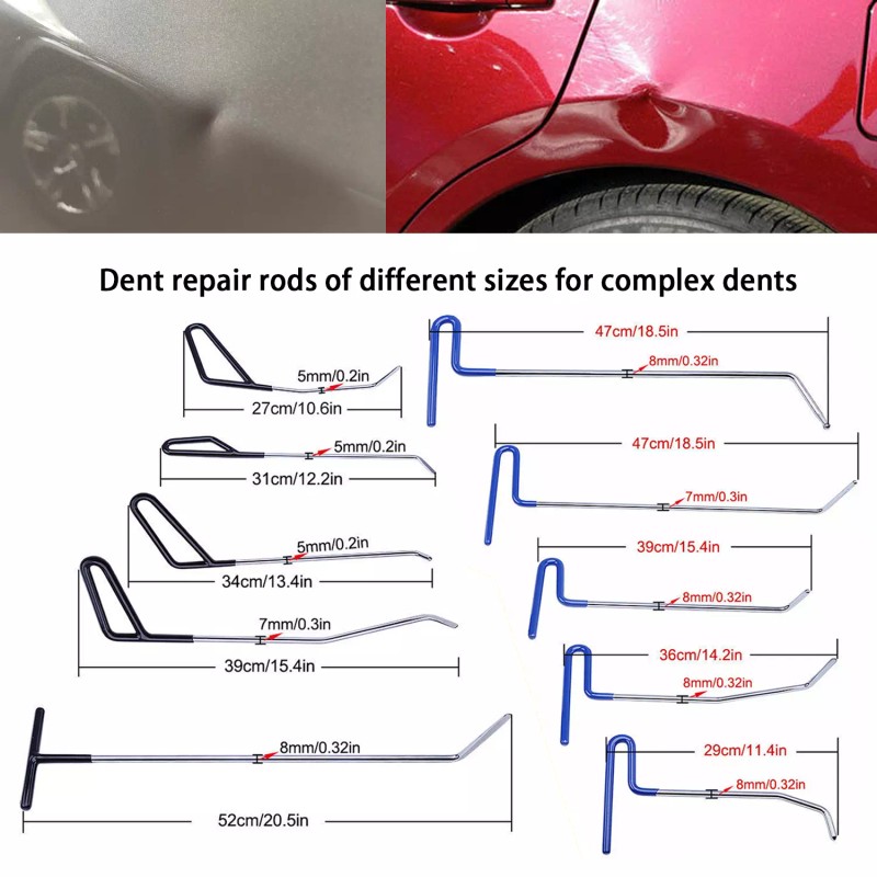 Super PDR PDR Paintless Dent Removal Puller Repair Rod Kit