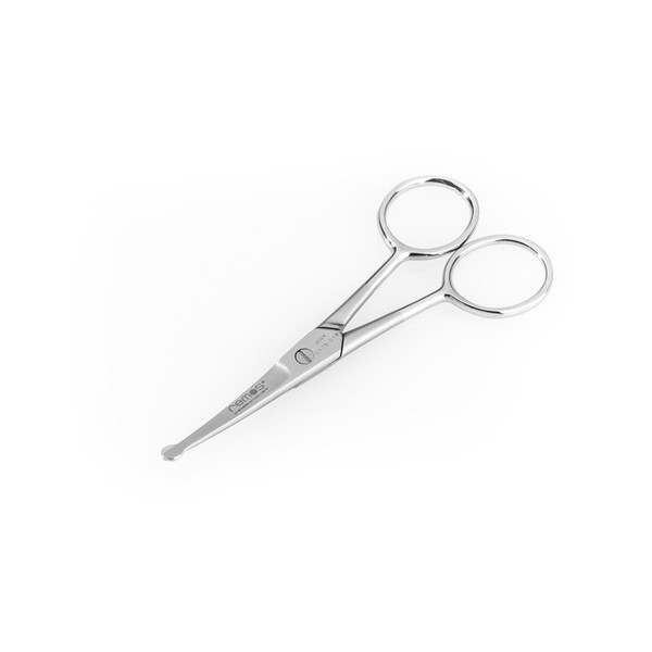 remos nasal hair scissors - bent, micro serrated blades stainless steel