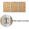 3 Picture Frame 4x6 Silver Triple Hinged MDF Wood with