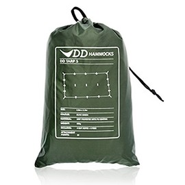 DD Tarp S 9.1 x 4.9 ft (2.8 x 1.5 m) Lightweight yet Tough Solo Tarp Water Resistant 11.8 ft (3,000 mm) (Olive Green)