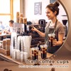 50 Set 20oz Ratio Lines Plastic Cups with Sip Lids