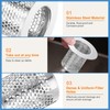 uxcell 2 Pack Shower Drain Strainer, 3.2" x 2.6" 304
