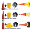 Caulk Finisher Kit Caulking Nozzle Tips Stainless Steel with Connection