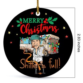 Ceramic Christmas Vacation Ornaments Griswold Family Collection Christmas Ornament Merry Christmas Shitters Full Ornament Xmas Tree Hanging Decorations