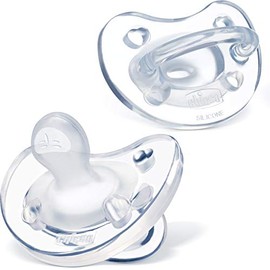 Chicco Chupete de silicona suave, Transparente, 0-6 Month